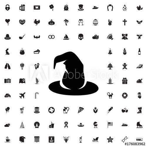 500x500 Witch Hat Icon Set Of Filled Holiday Icons