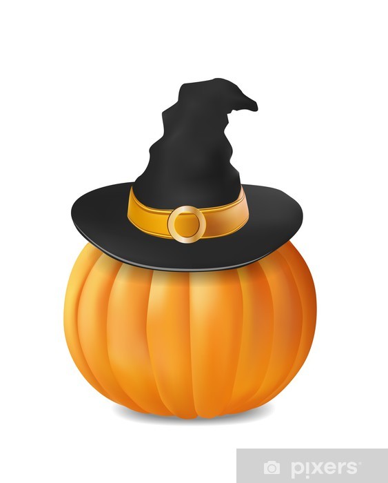 563x700 Pumpkin In Witch Hat Icon Sticker