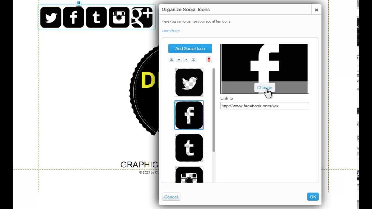 Html Website Builder Organizing Your Social Icons In Your Wix 1280x720 Html Website Builder Organizing Your Social Icons In Your Wix