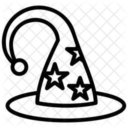 256x256 Wizard Hat Icon Of Line Style