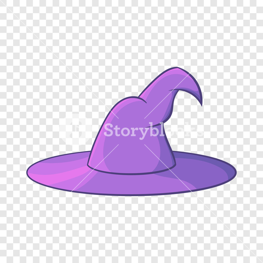 1000x1000 Wizard Hat Icon In Cartoon Style Isolated On Background For Any