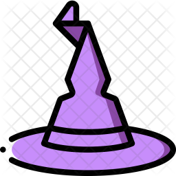 256x256 Wizard Hat Icon Of Colored Outline Style
