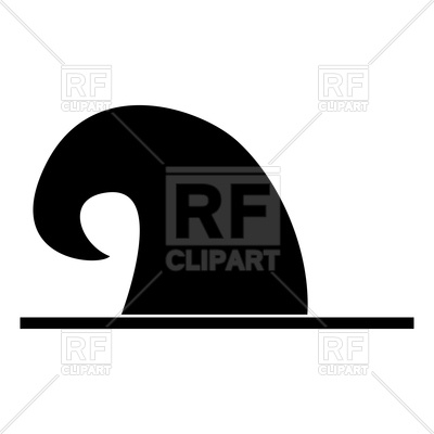 400x400 Wizard Hat Black Icon On White Background Vector Image Of Objects