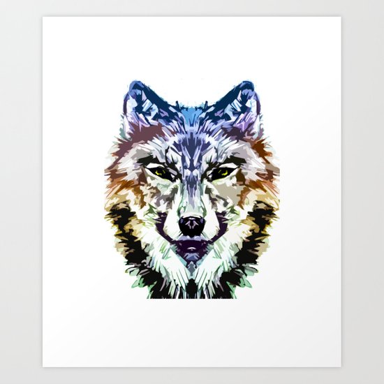 550x550 Wolf Icon Art Print