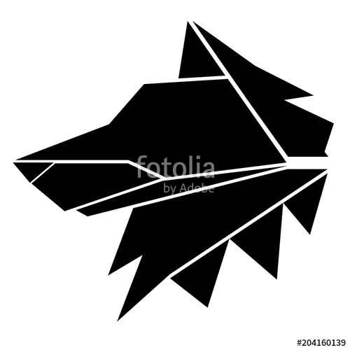 500x500 Abstract Low Poly Wolf Icon Stock Image And Royalty Free Vector