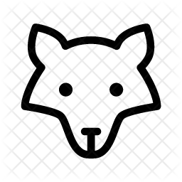 256x256 Wolf Icon Of Line Style