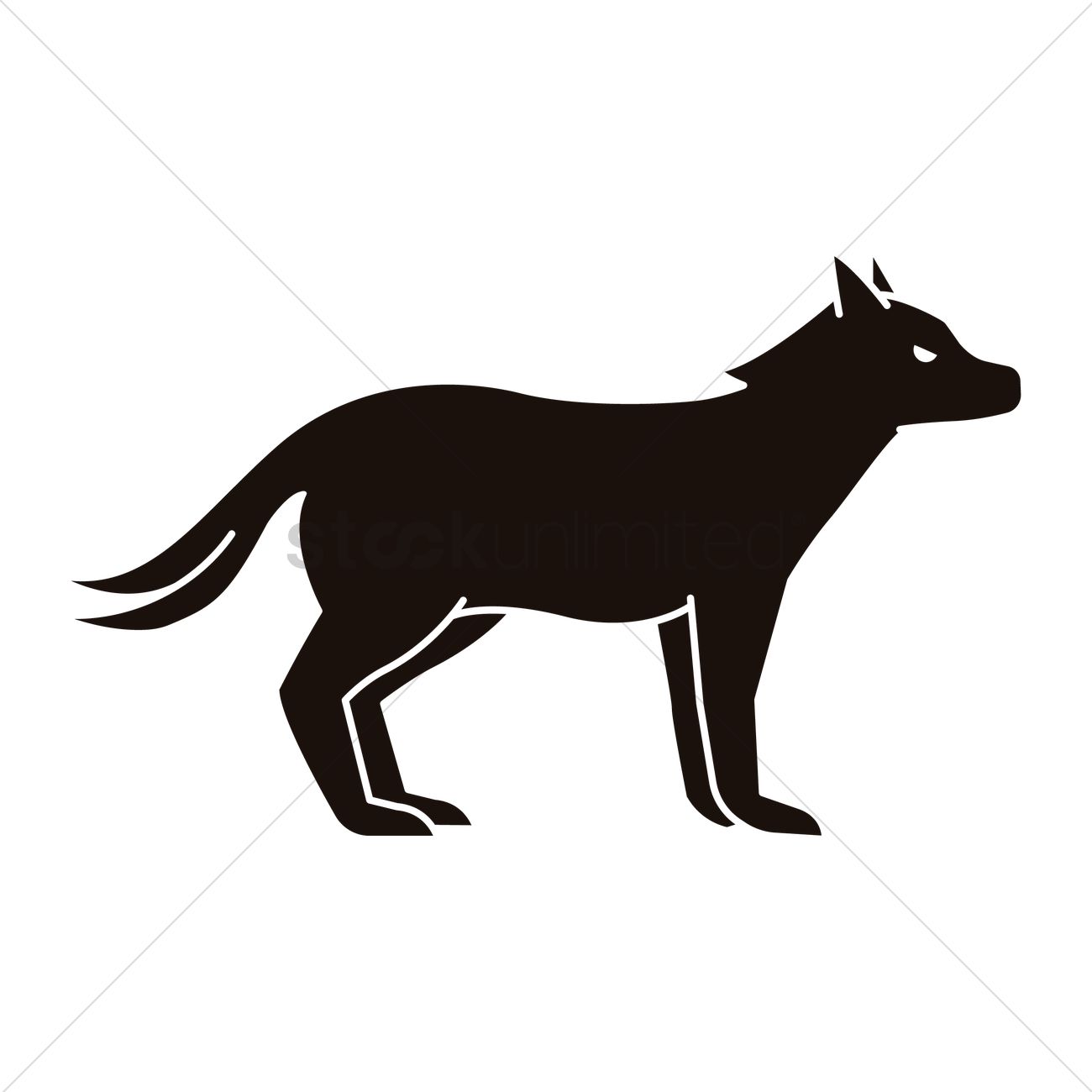 1300x1300 Wolf Icon Vector Image