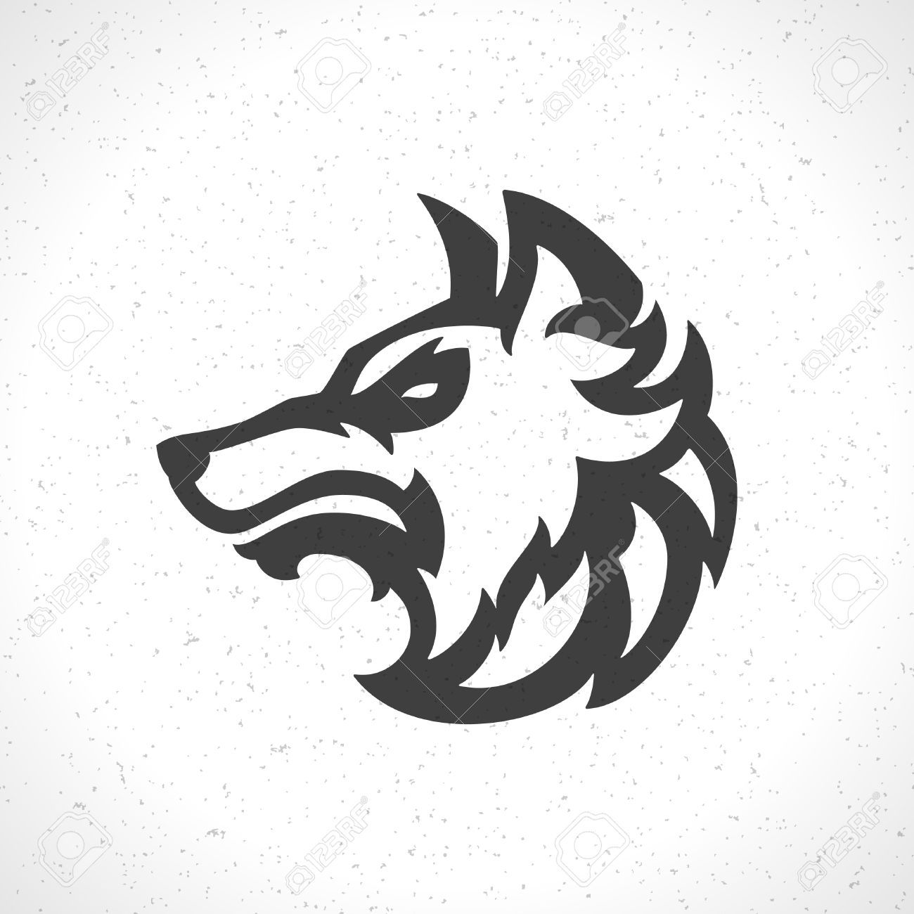 1300x1300 Wolf Head Silhouette Wolf Face Icon Emblem Template Mascot Symbol