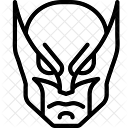 256x256 Wolverine Icon Of Line Style