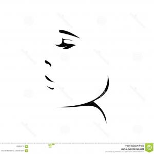 300x300 Woman Face Silhouette Character Logo Icon Vector Hoodamathrun