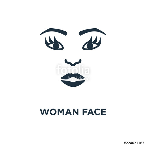 500x500 Woman Face Icon Stock Image And Royalty Free Vector