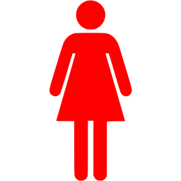256x256 Red Woman Icon