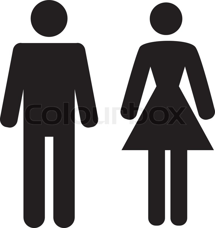 755x800 Vector Man And Woman Icon On White Stock Vector Colourbox