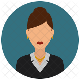 256x256 Business Woman Icon Of Flat Style