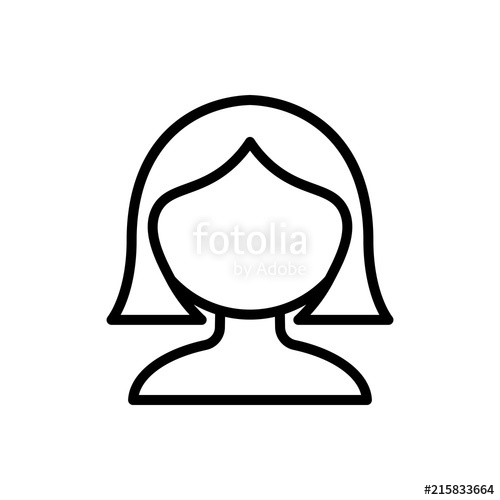 500x500 Woman Avatar Profile Icon Outline Illustration Of Woman Avatar