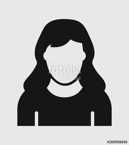 445x500 Woman Profile Icon On Gray Background Stock Image And Royalty