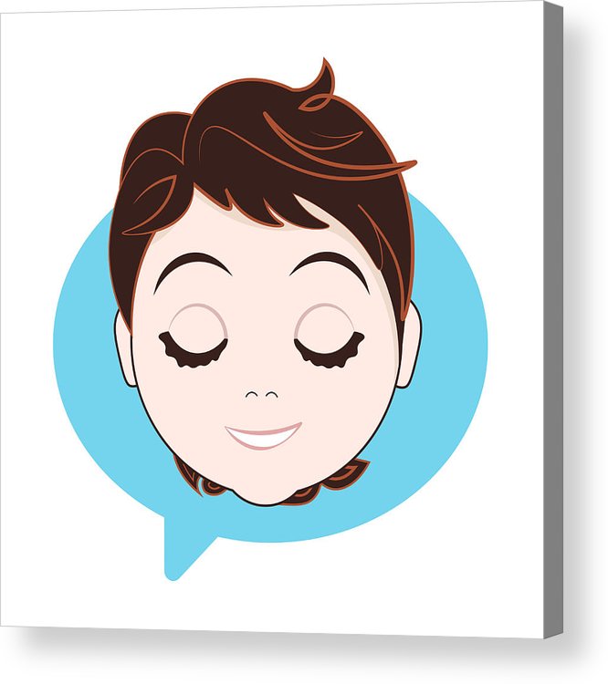 666x750 Young Girl Face Over Chat Bubble Background Woman Profile Icon