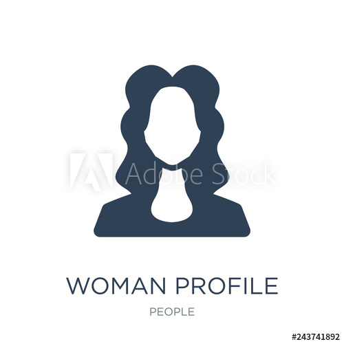 500x500 Woman Profile Icon Vector On White Background, Woman Profile Tre
