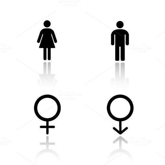 580x578 Man And Woman Icons Vector Icons Iconic Women, Man Icon