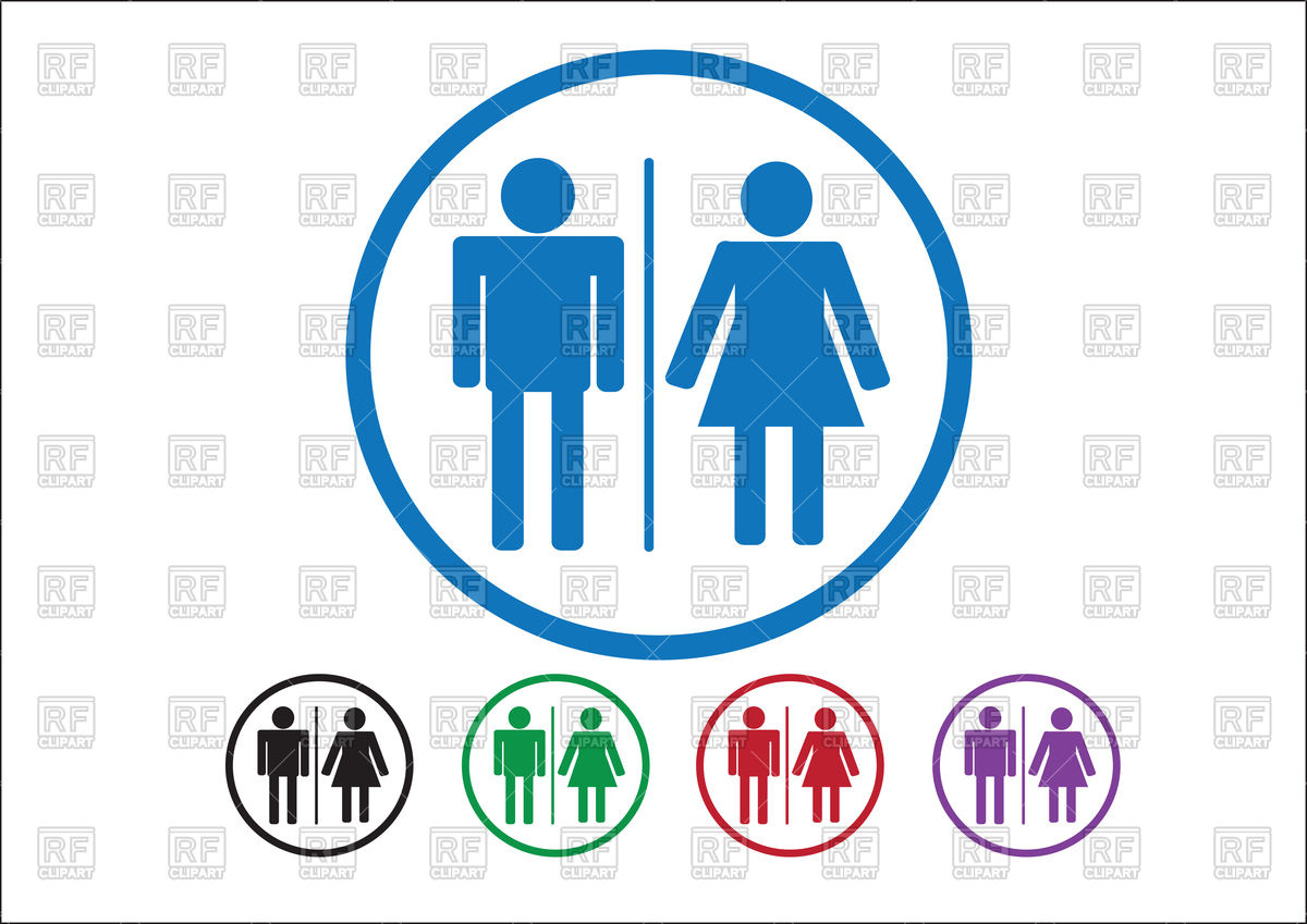 1200x849 Man And Woman Toilet Or Restroom Icon Vector Image Of Signs