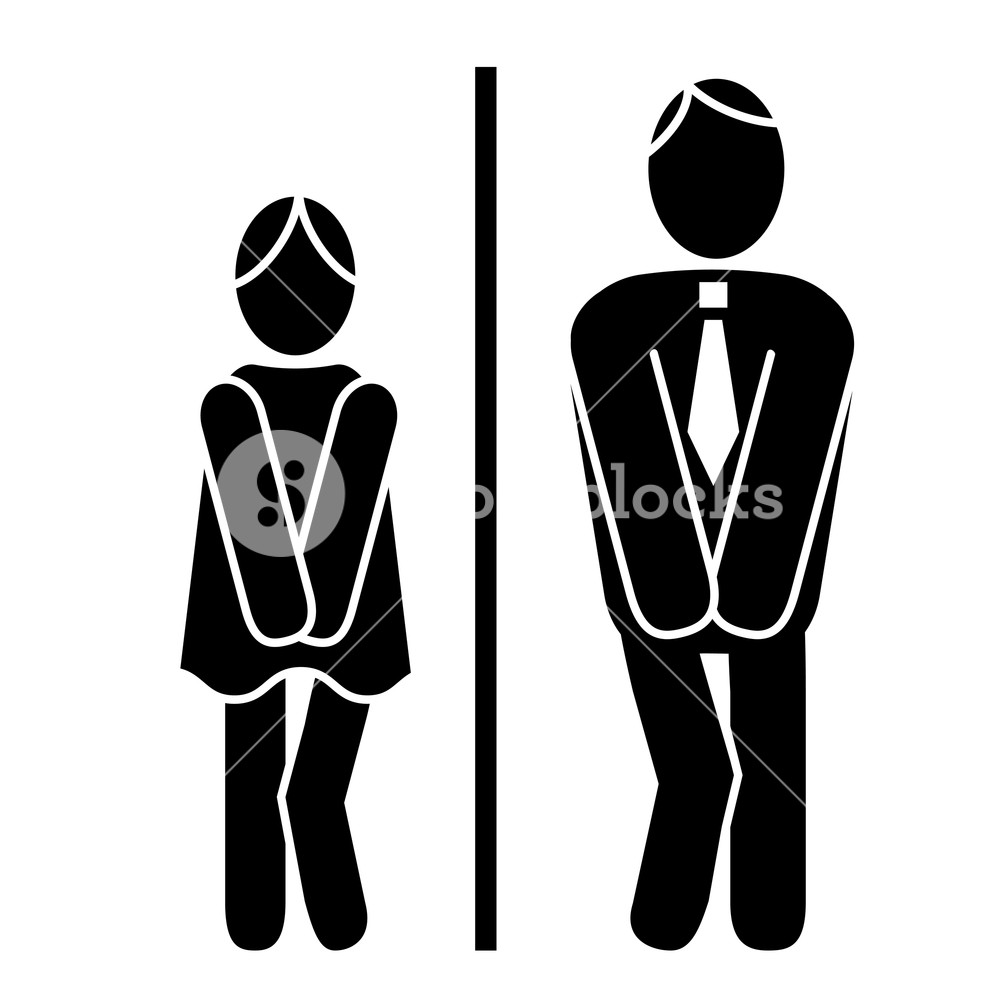 1000x1000 Restroom Wc Symbols Male And Female Icons Isolated On White