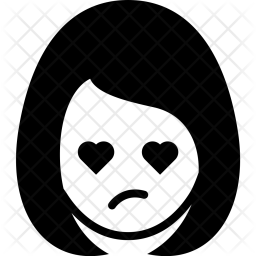 256x256 Cutie, Wonder, Love, Face, Avatar, Girl, Woman Icon Of Glyph Style