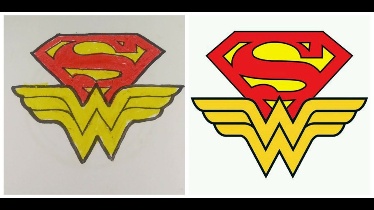 1280x720 How To Draw Wonderwoman And Superman Icon