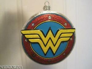 300x225 Wonder Woman Dc Comics Super Heroes Blown Glass Icon Logo Ornament