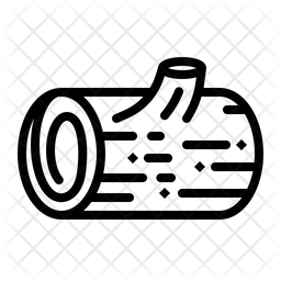 256x256 Wood Icon Of Line Style