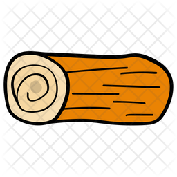 256x256 Wood Log Icon Of Doodle Style