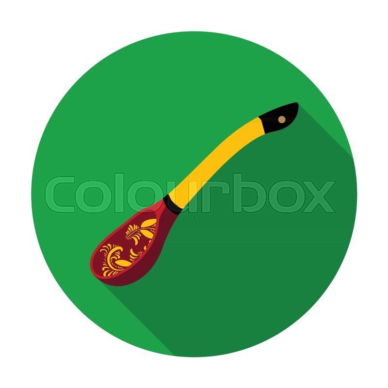800x800 Russian Traditional Wooden Spoon Icon Stock Vector Colourbox