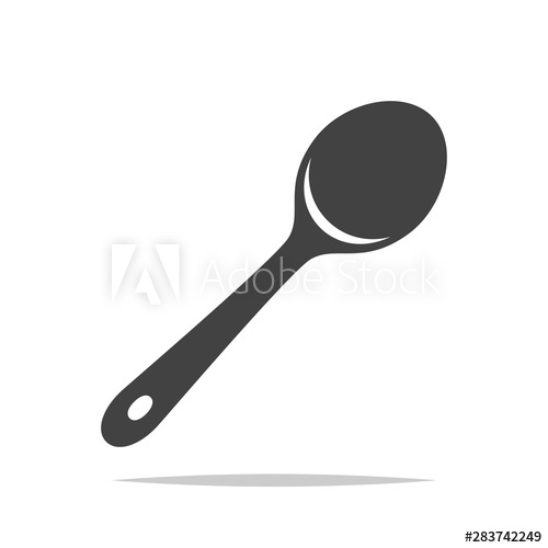 500x500 Wooden Spoon Icon Vector Isolated