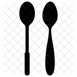 256x256 Plastic Spoons Icon Of Glyph Style