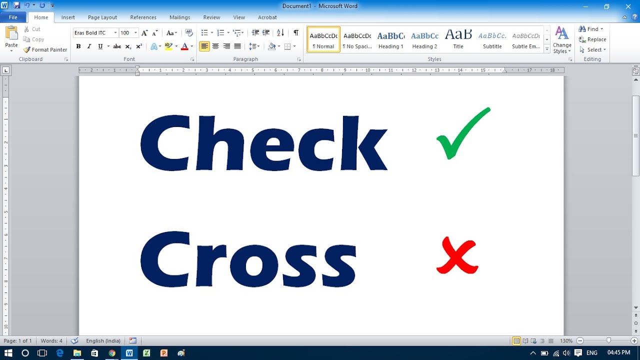 1280x720 How To Insert Tick Mark In Ms Word