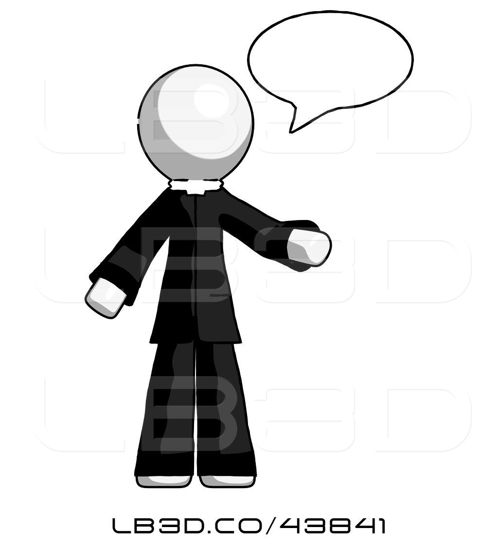 1024x1124 Illustration Of Cartoon White Clergy Guy With Word Bubble Talking