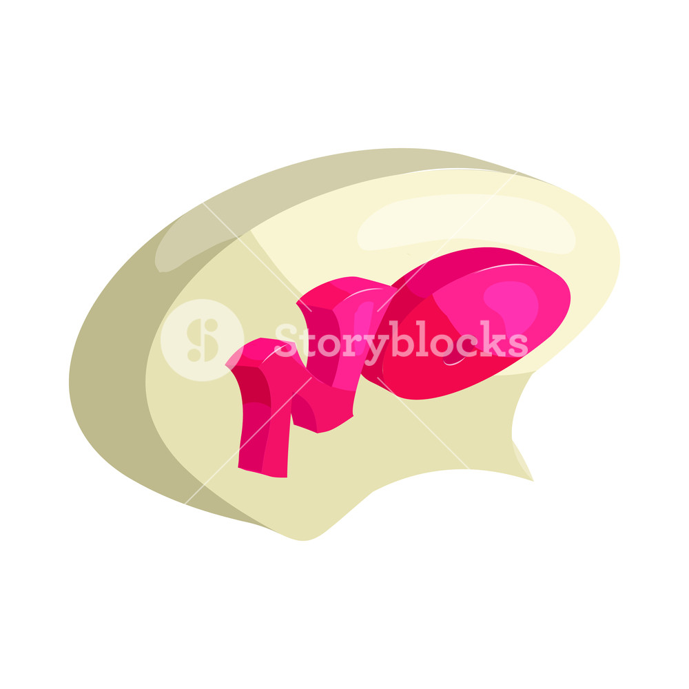 1000x1000 No Word In A Speech Bubble Icon In Cartoon Style On A White