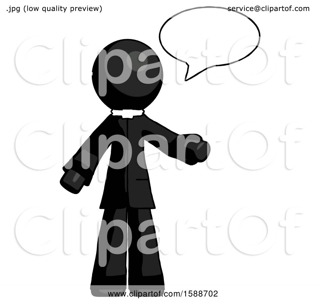 1080x1024 Black Clergy Man With Word Bubble Talking Chat Icon