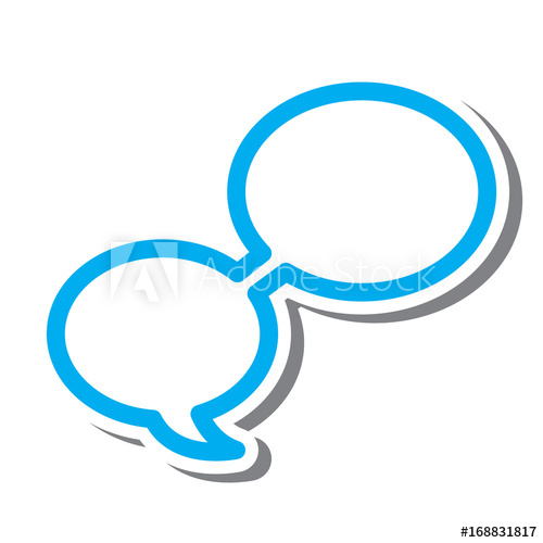 500x500 Thin Line Word Bubble Icon