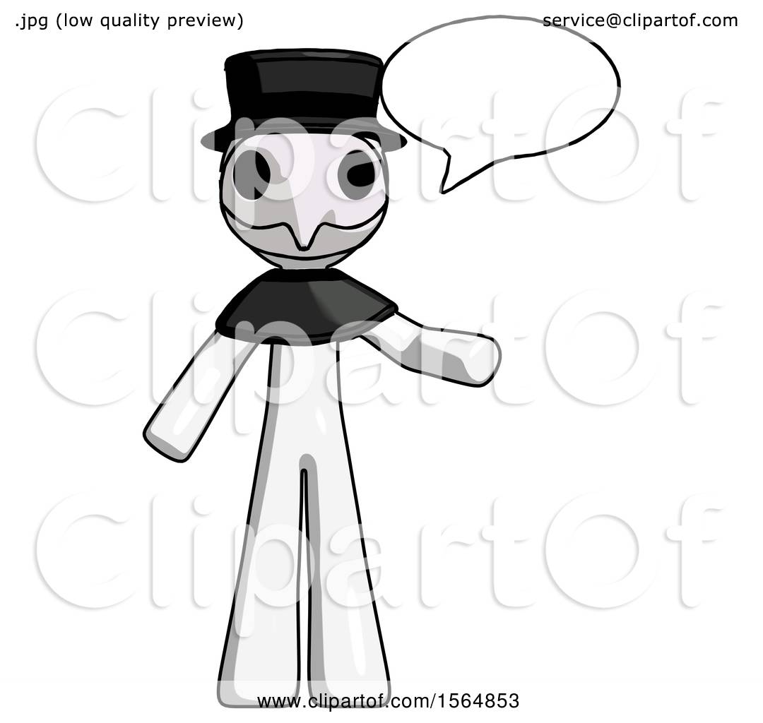 1080x1024 White Plague Doctor Man With Word Bubble Talking Chat Icon