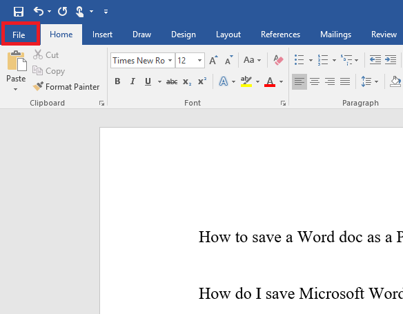 584x455 How To Save A Microsoft Word Doc As A Pdf Or Other Format