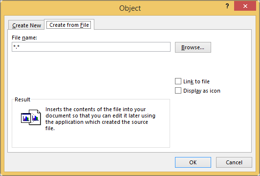532x361 Insert An Object In Word Or Outlook