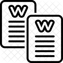 256x256 Word Document Icon Of Line Style