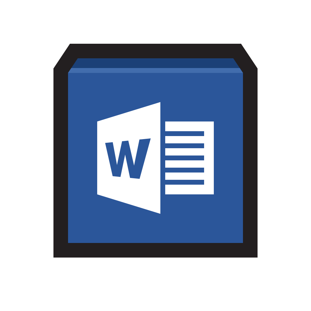 1024x1024 Microsoft Word Icon Flat Strokes App Iconset Hopstarter