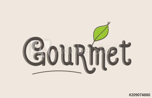 500x323 Gourmet Word Text Typography Design Logo Icon