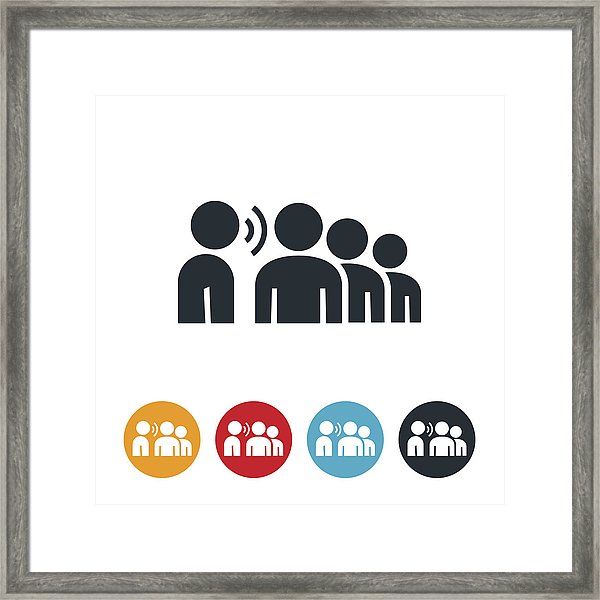600x600 Word Of Mouth Icon Framed Print