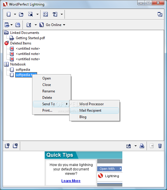 572x650 Download Corel Wordperfect Lightning Beta