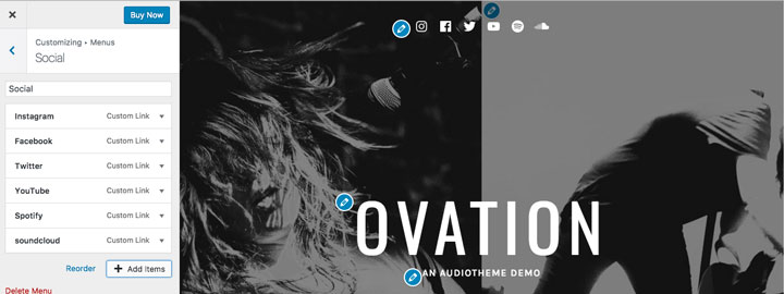 Adding A Social Media Menu To Your Wordpress Site Audiotheme 720x270 Adding A Social Media Menu To Your Wordpress Site Audiotheme