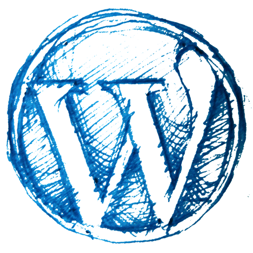 512x512 Drawn, Hand, Wordpress Icon