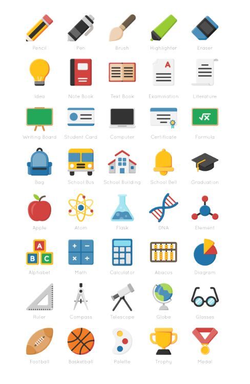 488x749 Free Education Icons