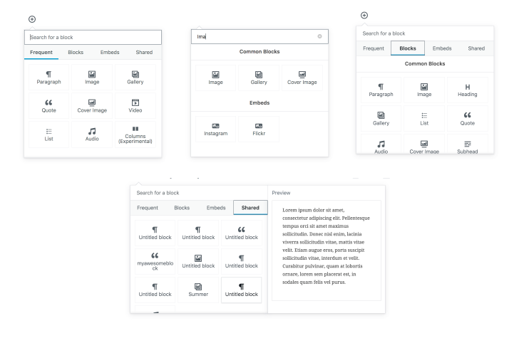 Inconsistency With Showing + Icon On Block Library Issue 742x482 Inconsistency With Showing + Icon On Block Library Issue